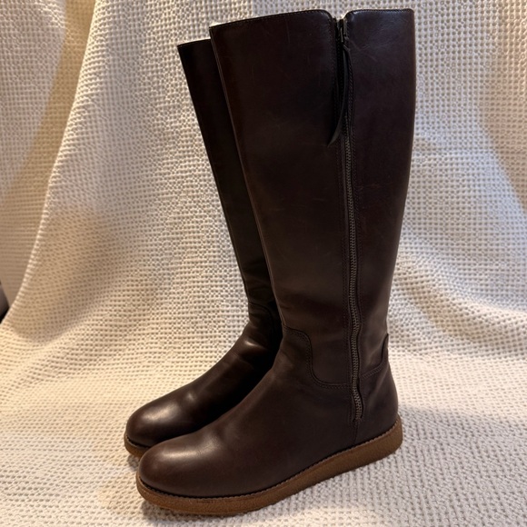 Cole Haan Shoes - Cole Haan Grand OS Waterproof Knee High Riding Boots Lined Interior Brown Size 8
